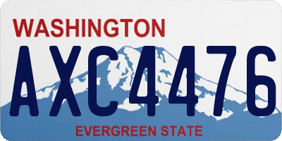 WA license plate AXC4476