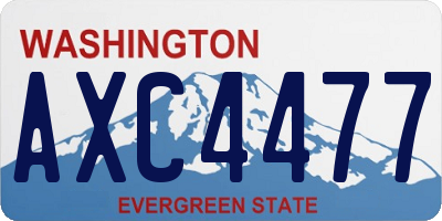 WA license plate AXC4477