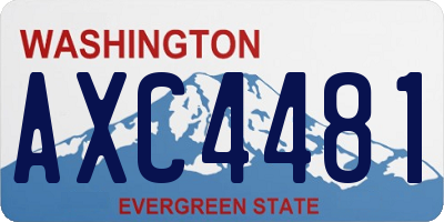 WA license plate AXC4481