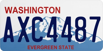 WA license plate AXC4487