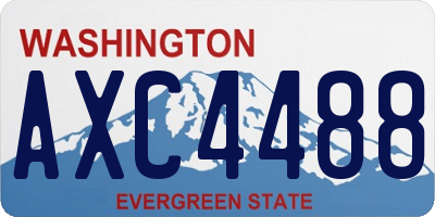 WA license plate AXC4488