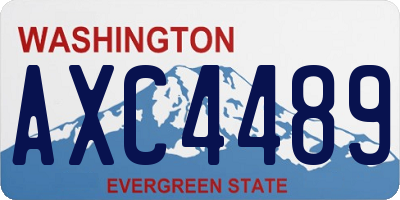 WA license plate AXC4489