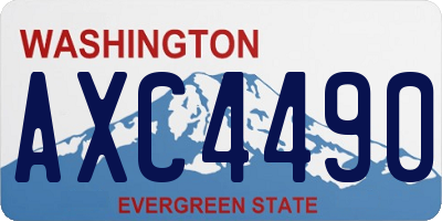 WA license plate AXC4490