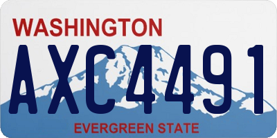 WA license plate AXC4491
