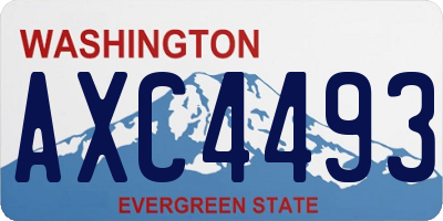 WA license plate AXC4493