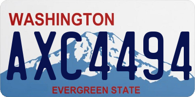 WA license plate AXC4494
