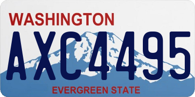 WA license plate AXC4495