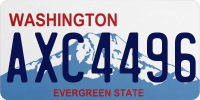 WA license plate AXC4496