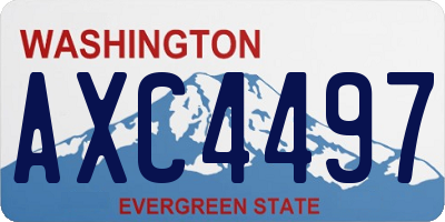 WA license plate AXC4497