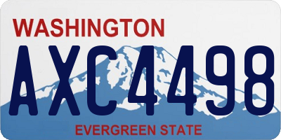 WA license plate AXC4498