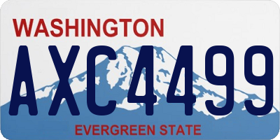 WA license plate AXC4499