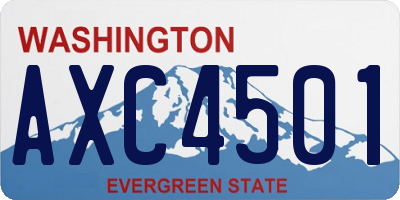 WA license plate AXC4501