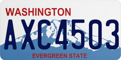 WA license plate AXC4503