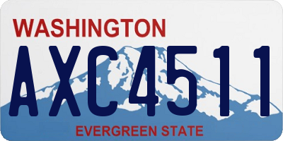 WA license plate AXC4511