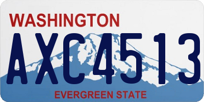WA license plate AXC4513