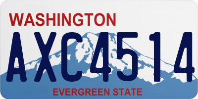 WA license plate AXC4514