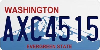 WA license plate AXC4515