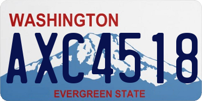 WA license plate AXC4518
