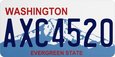 WA license plate AXC4520