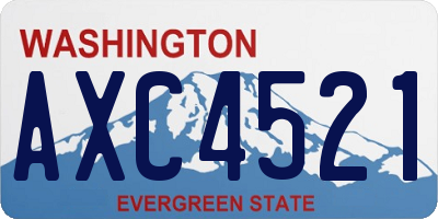 WA license plate AXC4521