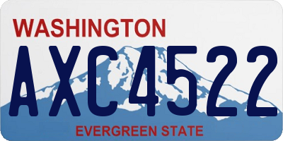 WA license plate AXC4522