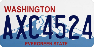 WA license plate AXC4524