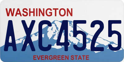 WA license plate AXC4525