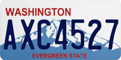WA license plate AXC4527