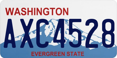 WA license plate AXC4528