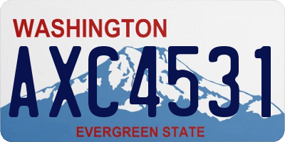 WA license plate AXC4531