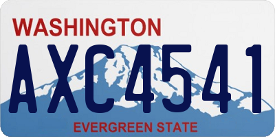 WA license plate AXC4541