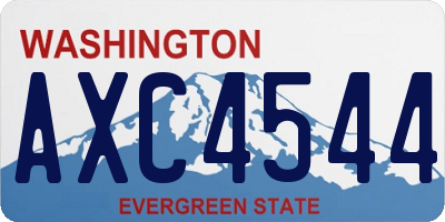 WA license plate AXC4544