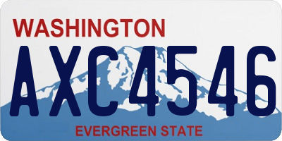 WA license plate AXC4546