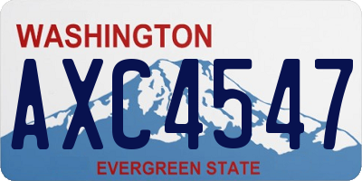 WA license plate AXC4547