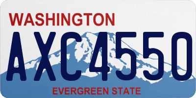 WA license plate AXC4550