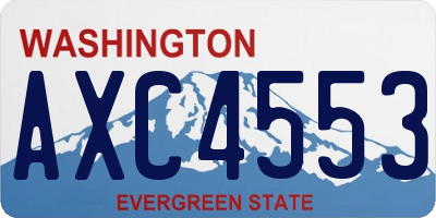 WA license plate AXC4553