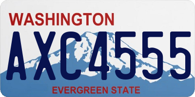 WA license plate AXC4555