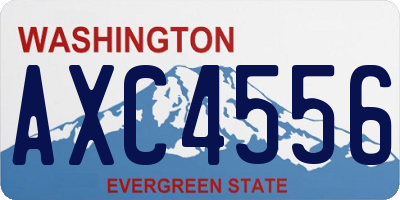 WA license plate AXC4556