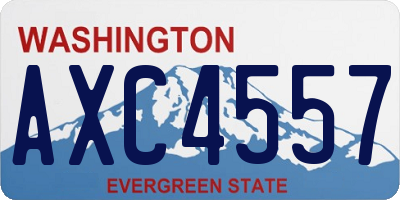 WA license plate AXC4557