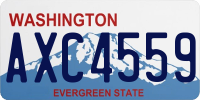 WA license plate AXC4559