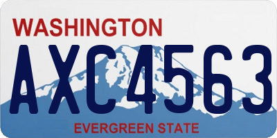 WA license plate AXC4563