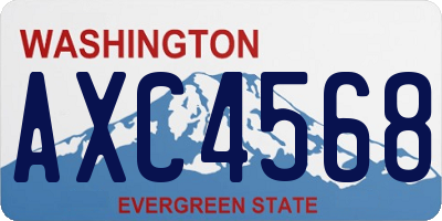 WA license plate AXC4568