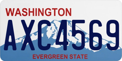 WA license plate AXC4569