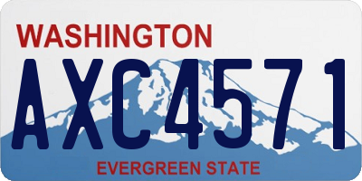 WA license plate AXC4571