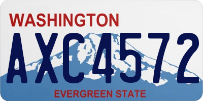 WA license plate AXC4572