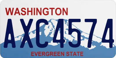 WA license plate AXC4574