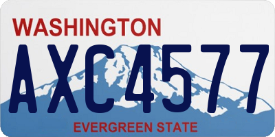 WA license plate AXC4577
