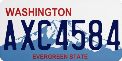 WA license plate AXC4584
