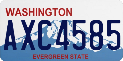WA license plate AXC4585