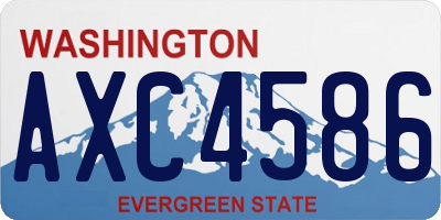 WA license plate AXC4586